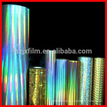 Película holográfica transparente / película holográfica BOPP PET / película holográfica para laminación de cartón